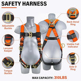 Sunworks Safety Harness Fall Protection Kit Roofing Harnesses 50ft Safety Rope Lanyard Kit 5 Gallon Bucket Kit Roof Top Anchor Construction Work 20pcs Nails