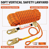 Sunworks Safety Harness Fall Protection Kit Roofing Harnesses 50ft Safety Rope Lanyard Kit 5 Gallon Bucket Kit Roof Top Anchor Construction Work 20pcs Nails