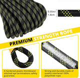 Rope Harness Safety Lanyard:25/50/100/150ft Vertical Roofing Rope Grab Snap Hooks Shock Absorber Fall Protection Kit