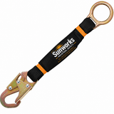 Sunworks Safety Harness Extension Lanyard - 18”D-ring Extender | Fall Protection Arrest System with Snap Hook Connector Ring ANSI
