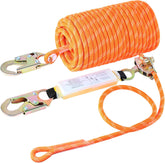 Professional 98FT Vertical Lifeline Assembly - 0.55" Polyamide Braided Fall Protection Rope Kit with Adjustable Rope Grab & Integrated Shock Absorber
