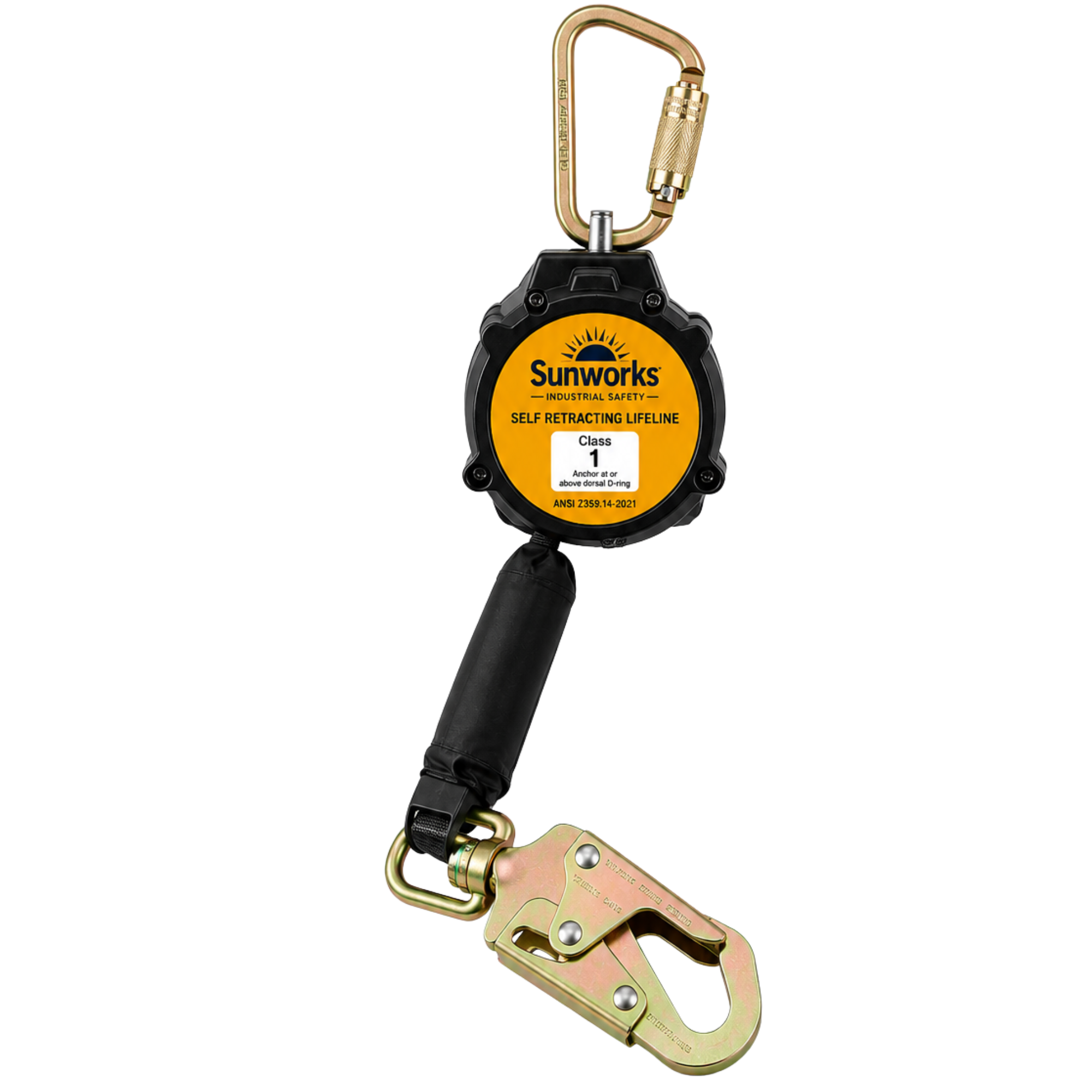 Retractable Lanyard Fall Protection: 6FT Webbing Self Retracting SRL Fall Arrest for Safety Harness Construction Workers