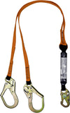 6 ft Double Leg Shock-Absorbing Lanyard with Snap Hooks