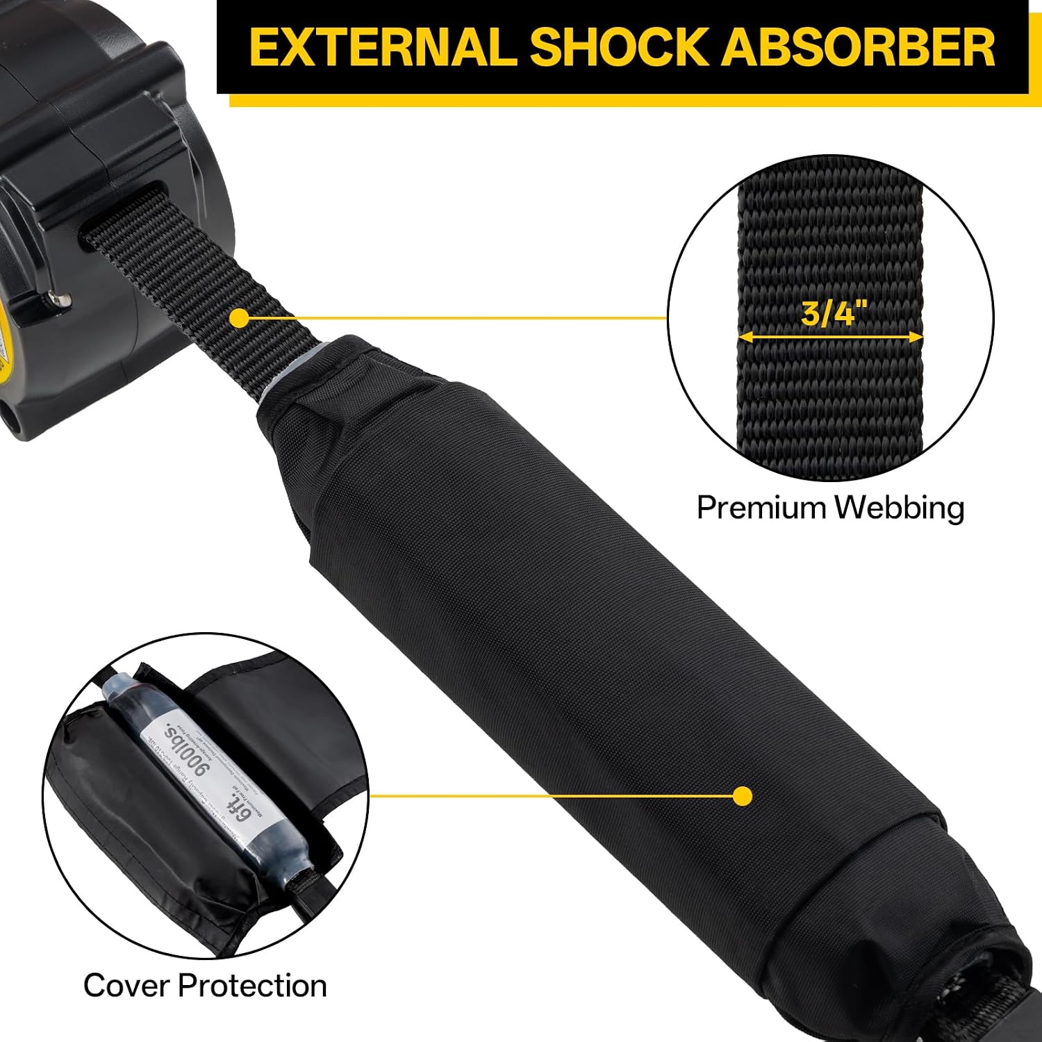 Retractable Lanyard Fall Protection: 6FT Webbing Self Retracting SRL Fall Arrest for Safety Harness Construction Workers