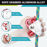 Flip Line Kit 11FT Polyester Lanyard Kit with Triple Lock Carabiner Adjuster, Steel Swivel Snap, Adjustable Positioning Rope for Fall Protection, Arborist, Tree Climbers