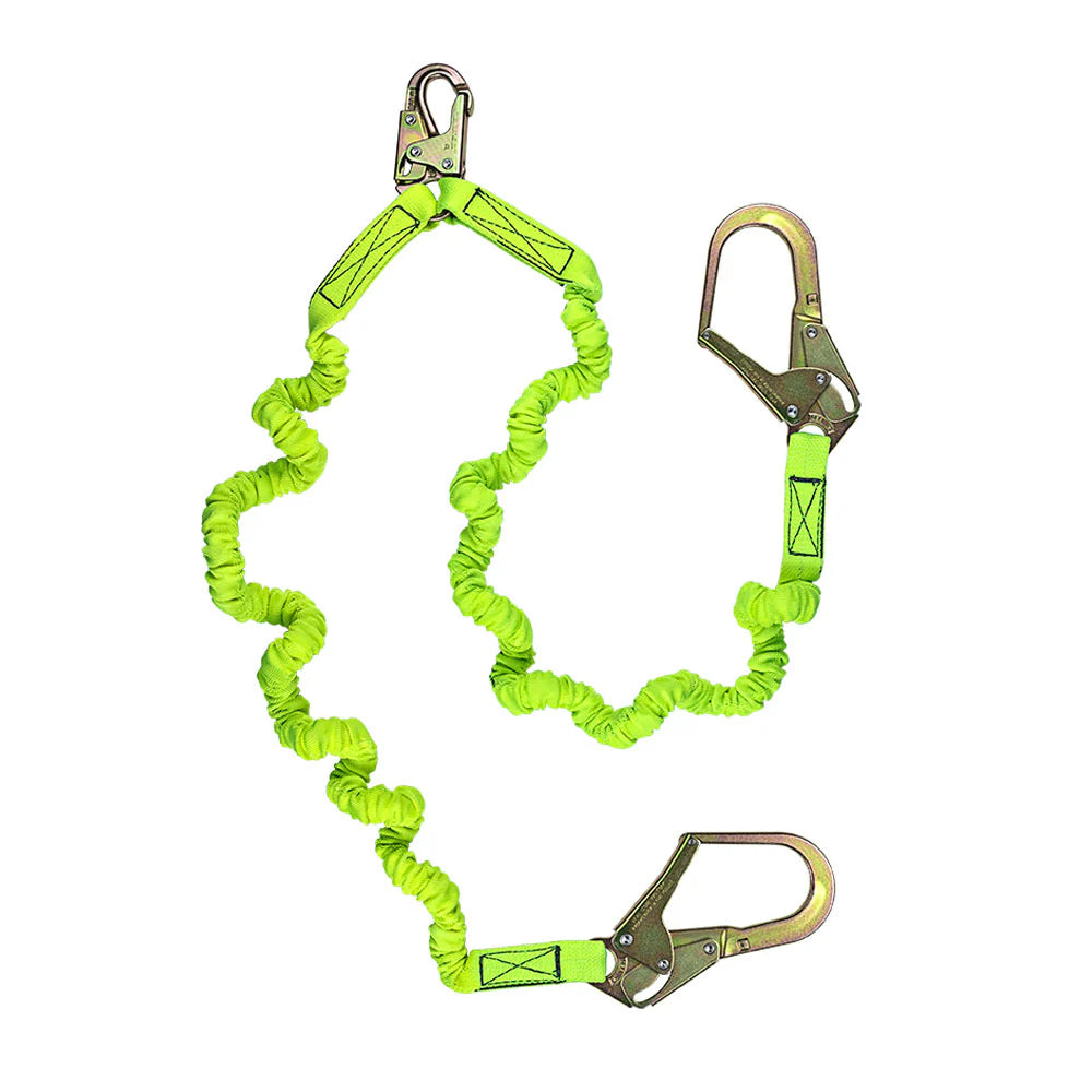 Sunworks Dual-Leg Low Profile Internal Stretch Shock Lanyard w/ Rebar Hook