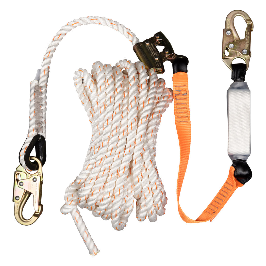 Life Line Rope Extandable Sunworks 150 ft Vertical Rope Lifeline Kit – Sunworks Industrial Safety