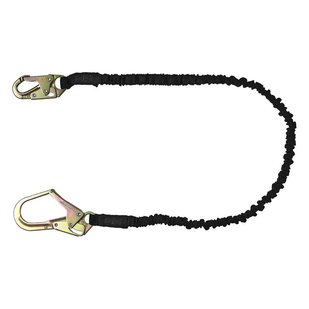 Low-Profile 6 ft. Internal Shock Lanyard with Rebar Hook