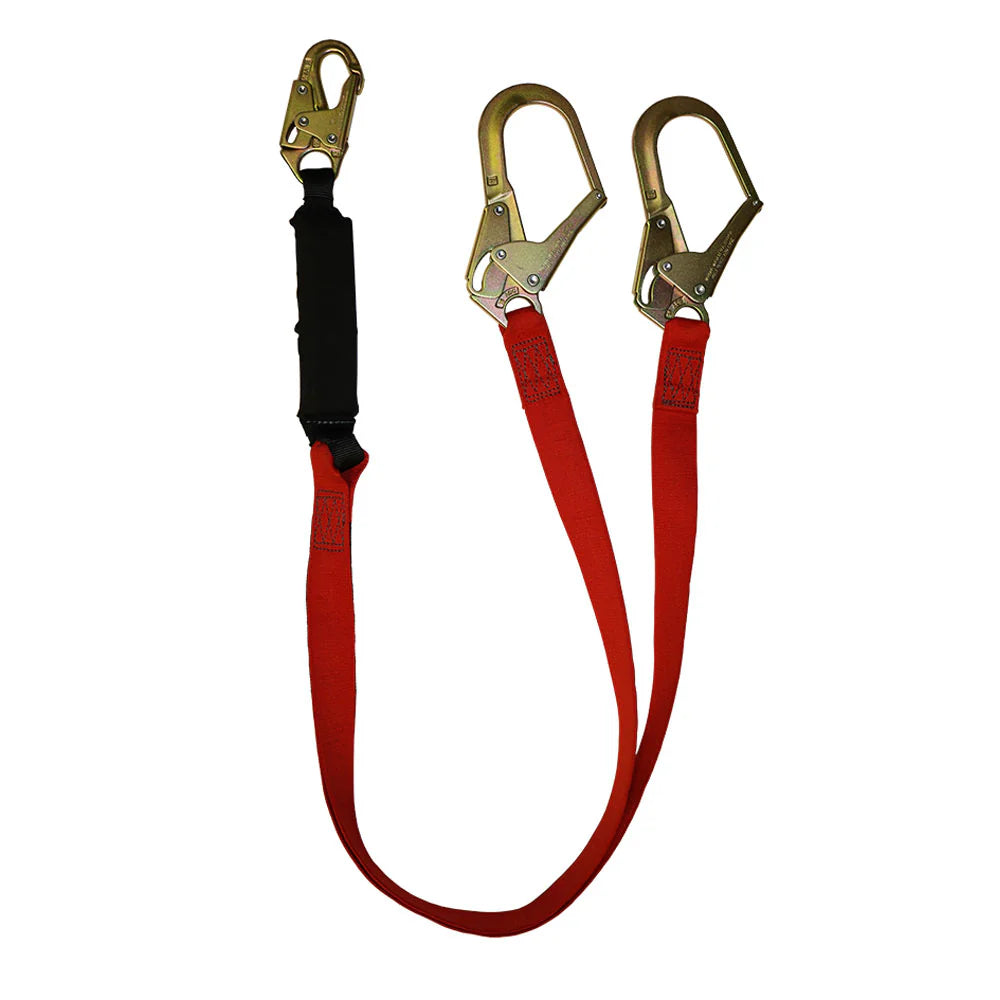 PRO+ Dual-Leg Welding Shock Lanyard w/ Rebar Hooks - 6 ft.
