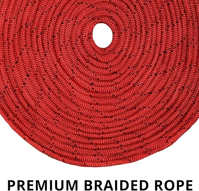 Heavy-Duty 100FT Adjustable Horizontal Lifeline System - 5/8" Kernmantle Temporary 4-Person Fall Protection Rope Kit with 6FT Anchor Straps