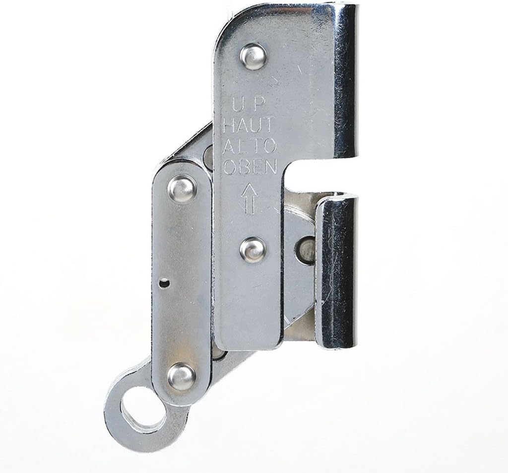 Heavy-Duty 5/16" (8mm) Alloy Steel Wire Rope Grab - Self-Locking Trailing Vertical Fall Arrester Device (500kg Capacity)